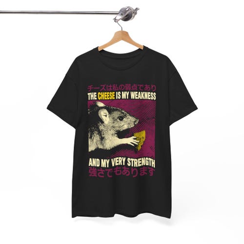 The Cheese is My Weakness Rat T-shirt - Etsy