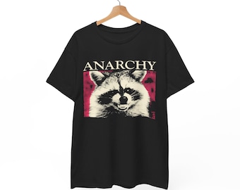 Vintage Anarchy Raccoon Pink T-Shirt