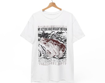 My Actions Brought Me Ruin Vintage Japanese Frog T-Shirt