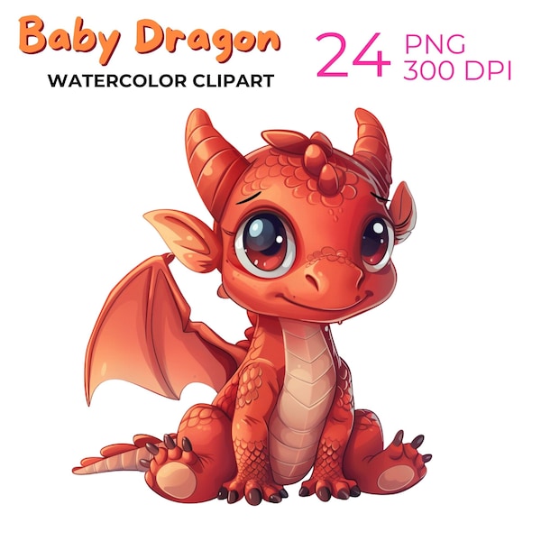 Baby Dragon | Dragon Clipart | Dragon Egg| 24 PNG 300 DPI Dragon Gift Transparent Images Kids Illustration, Funny Dragon, Dragon Baby
