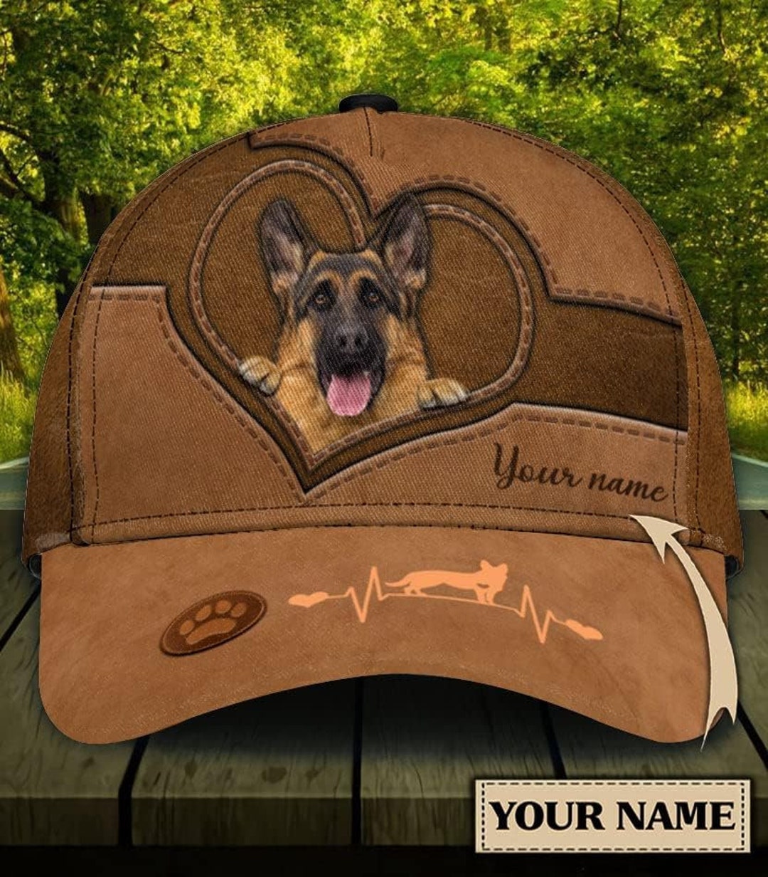 Personalized German Shepherd Baseball Cap Custom Adjustable Etsy