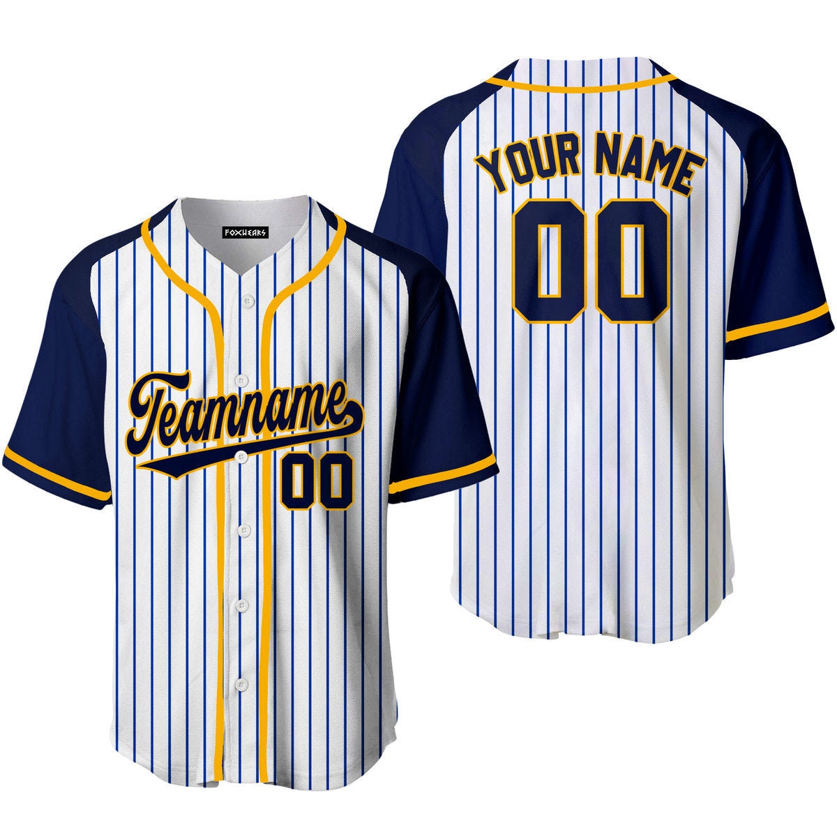 Custom Light Blue Red-Navy Baseball Jersey – FanCustom