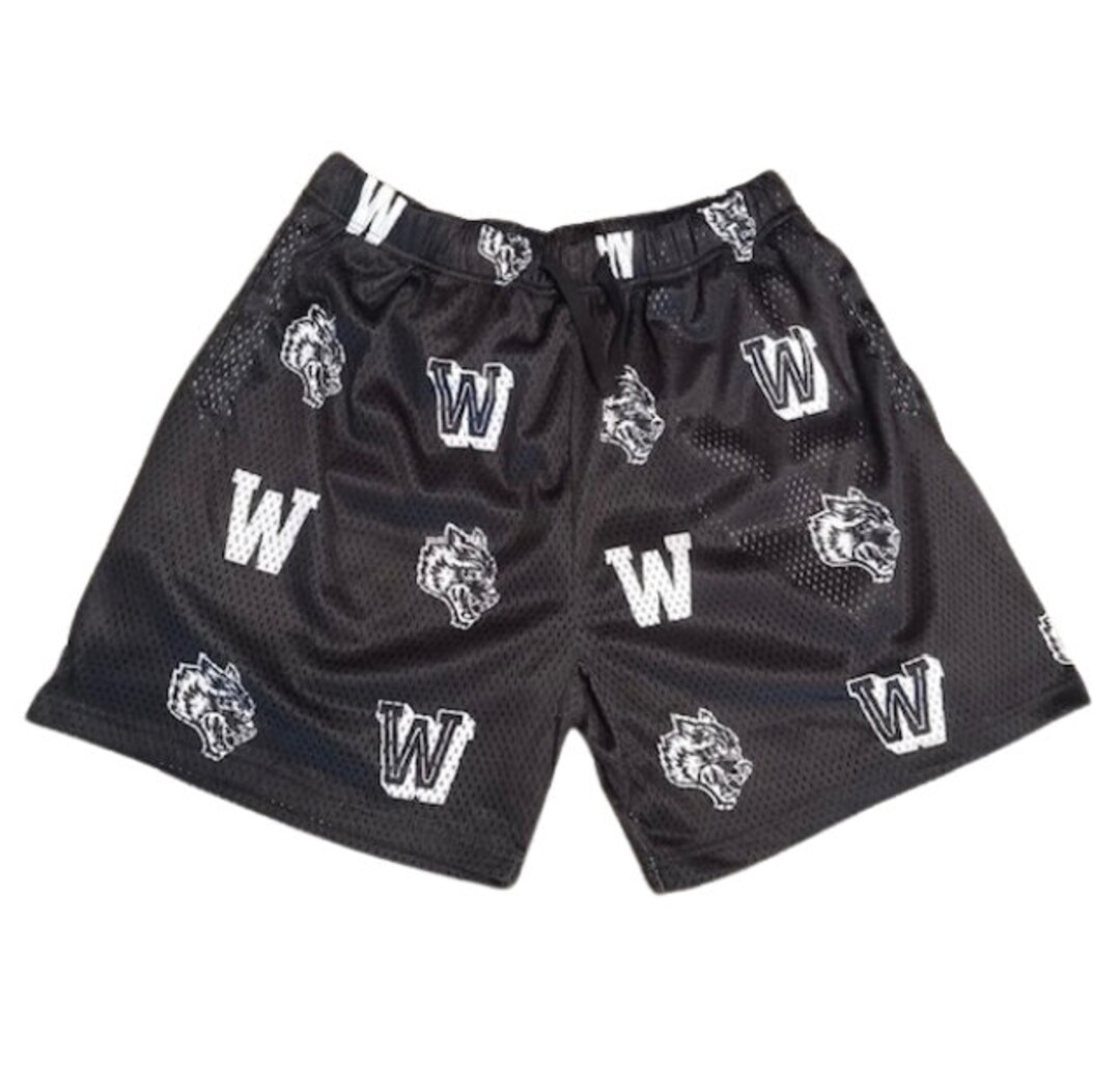 Darc Sport Wolves Monogram Shorts Thick Mesh Men's Size Medium NEW NFGU