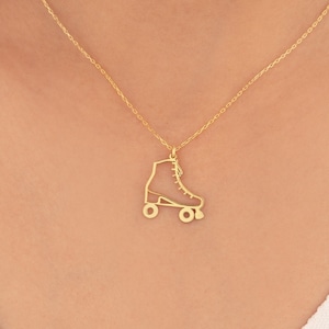 Skate Necklace - Christmas Gift - Sports Jewelry - Skater Gift - Figure Skating Gift - Skating Boots Necklace - Old School Skate