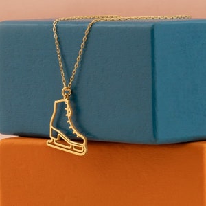 Schaatsketting - kerstcadeau - wintersportsieraden - schaatser cadeau - kunstschaatscadeau - ketting schaatsschoenen