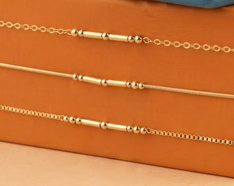14K Gold Personalized Morse Code Bracelet - 925 Sterling Silver Secret Name - Hidden Message Custom Morse Code - Morse Code Jewelry