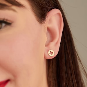 Clover Earrings - Christmas Gift - Lucky Earrings - Good luck Earrings - Dainty Stud Earring - Flower Studs - Gift For Her - Birthday Gift