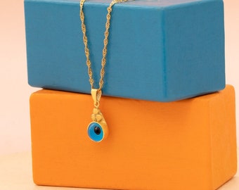 Emaille Evil Eye Halskette – Weihnachtsgeschenk – Halskette für Frauen – Schutzkette – Accessoires Schmuck – Evil Eye Schmuck – Geschenk für Sie
