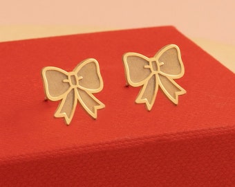 Ribbon Bow Earrings - Christmas Gift - Bow Earrings - Ribbon Earrings - Gift for Best Friend - Gift Earrings - Party Earrings - Gift for Her