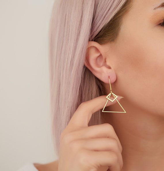 Elli GEO MINIMAL TREND - Orecchini - gold-coloured/dorato