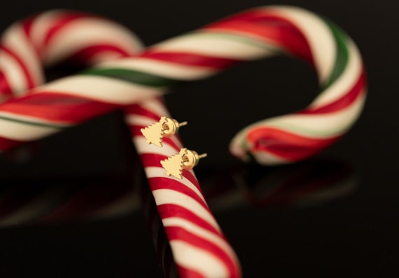 Orecchini A Forma Di Albero Di Natale In Argento 925 Con Zirconi – Donne, Inverno, In Confezione Regalo