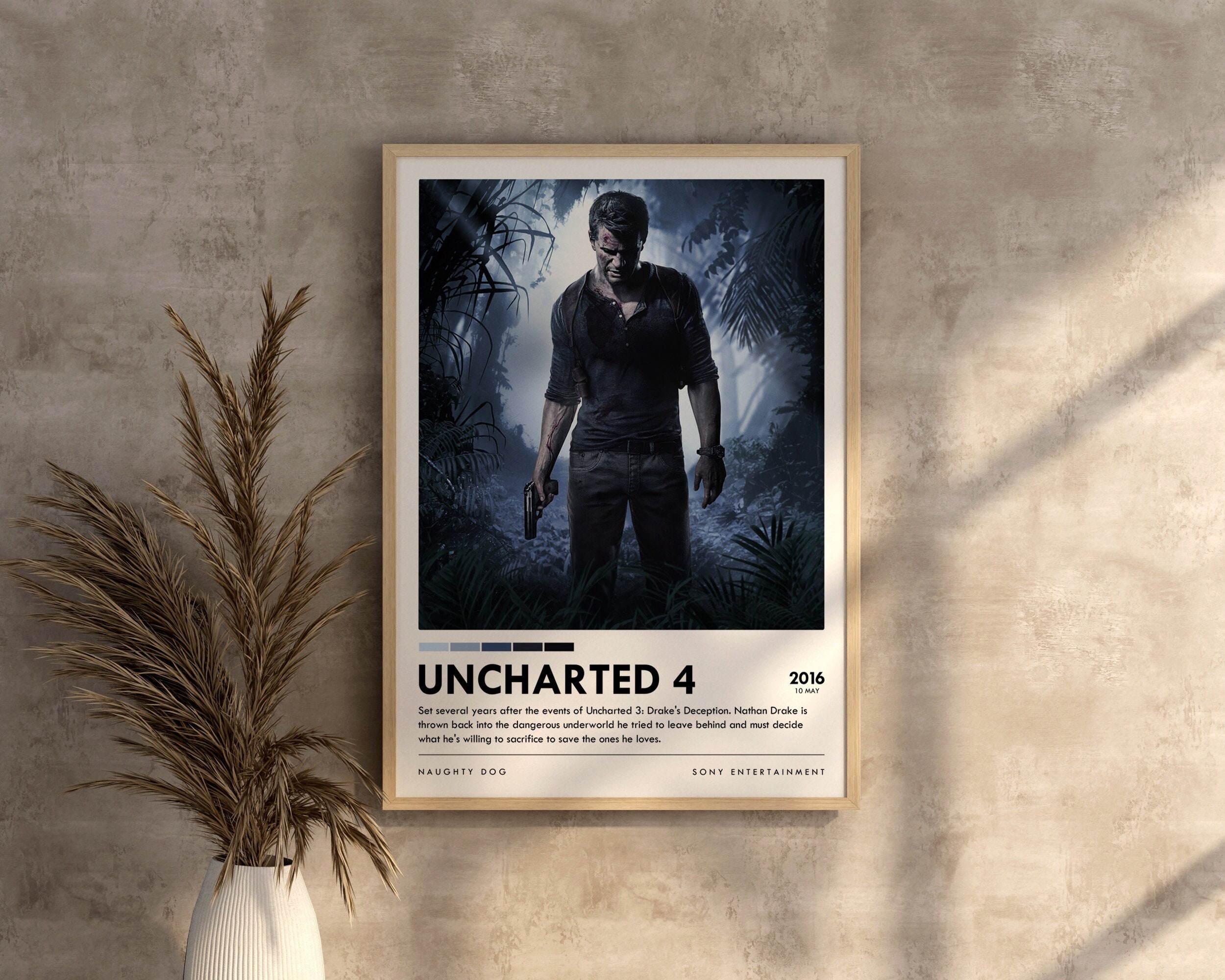 Uncharted 4 A Thiefs End New Game Graphic Print Wall Art - Dualhua