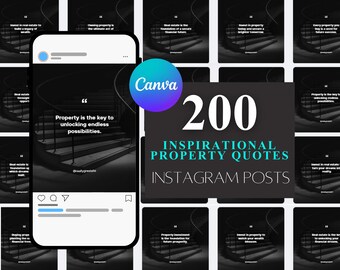 200 frases inspiradoras sobre bienes raíces - Publicaciones de Instagram - Edita con Canva