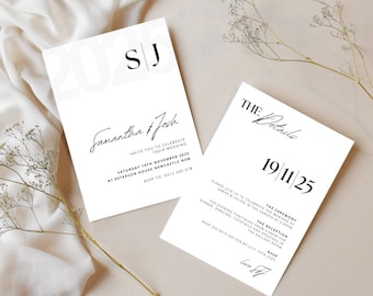EDITABLE Canva WEDDING INVITATION Template - Use with free Canva account