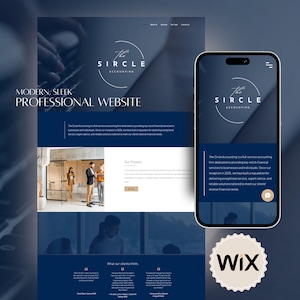 May include: A website for The Circle Accounting, a full-service accounting firm that provides financial services to businesses and individuals. The website features a modern design with a blue and white color scheme. The website includes a mission statement, testimonials, and a contact form.