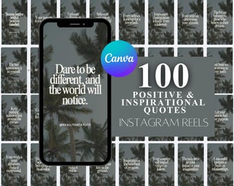 100 frases positivas e inspiradoras - Instagram Reels - Edita con Canva