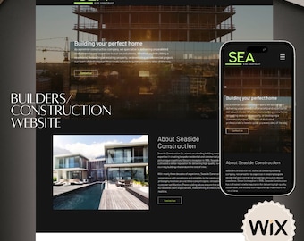 Editable WIX Builder/Construction Website! Perfect for Builders or Construction Professionals!