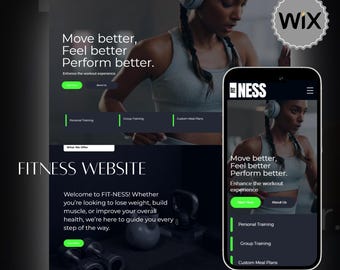 Editable WIX Fitness Website! Perfect for Fitness or Personal Training Professionals!