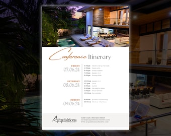EDITABLE Canva ITINERARY Template – Perfect for EVENTS!
