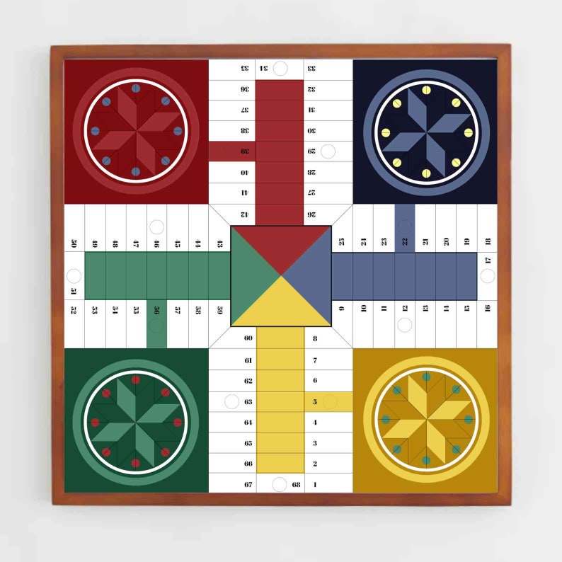 Jeu de Parcheesi imprimable en PDF Jeu de société Parcheesi - Etsy France