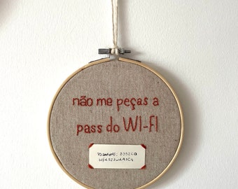 Dont ask me for the hi-fi,  Embroidery Hoop,living room decoration,personalized gift, wedding gift, new house gift