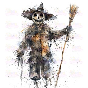 19 Fall Scarecrow Decor | Cute Autumn Farm Art | Halloween Scarecrow Clipart for Rustic Home Decor, High Resolution