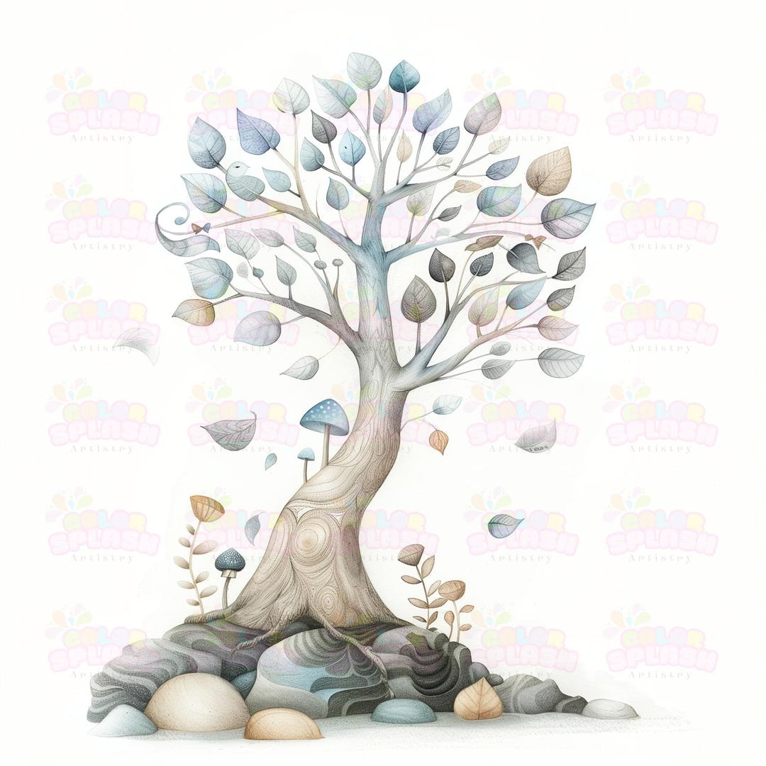 15 Whimsical Tree Art | Fantasy Tree Design | Colorful Tree Print for ...