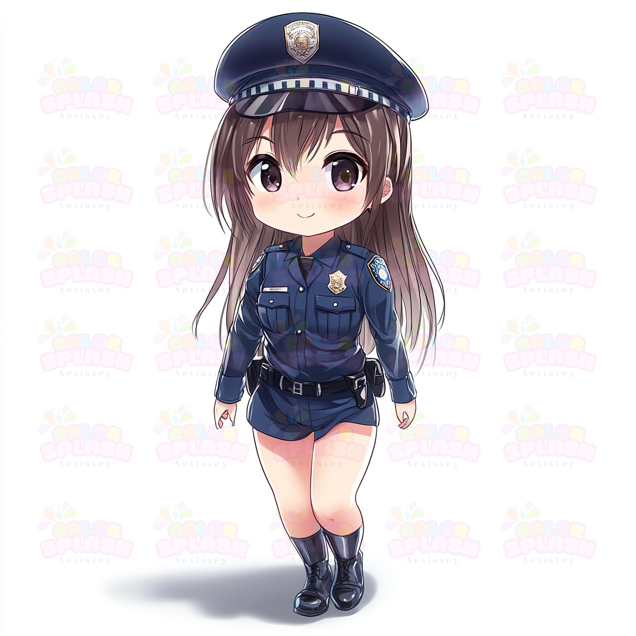 Cop Chibi 11 Chibi Police Woman Clipart - Cute Police Officer Illustration ...