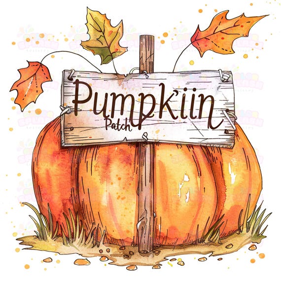 23 Whimsical Pumpkin Patch Art | Fall Decor Clipart | Cute Pumpkin Graphics for Halloween & Autumn Celebrations | High Resolution