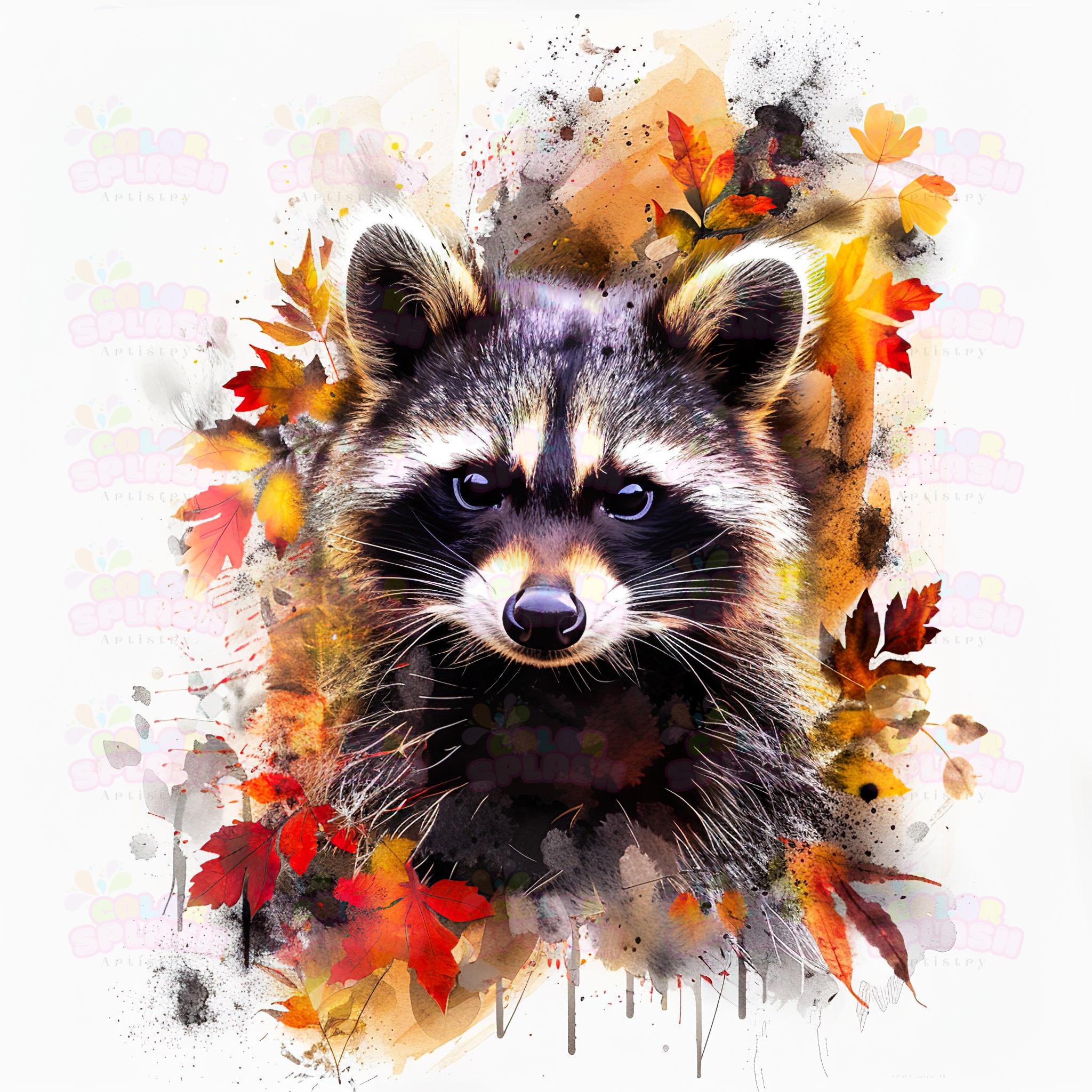 Fall Racoon Decor 15 Cute Fall Raccoon Clipart | Autumn Animal Printable Art | Digital ...