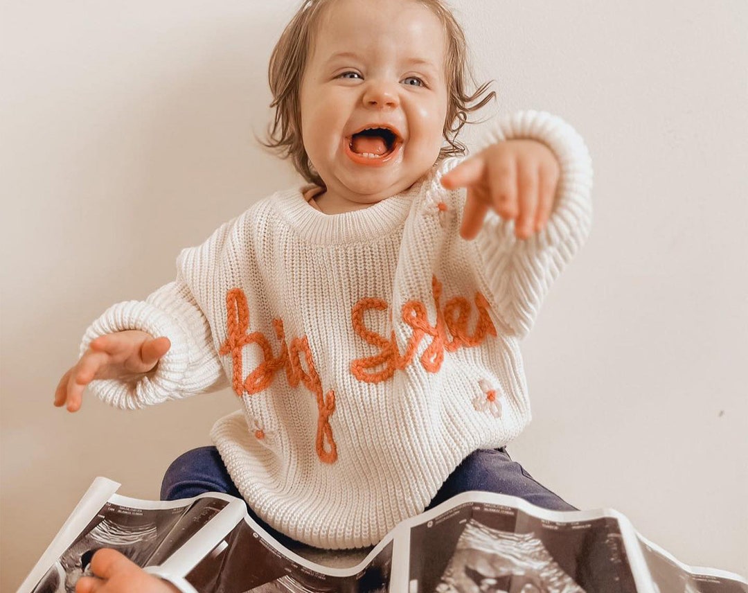 Custom Baby Sweater With Name Personalized Name Toddler Etsy
