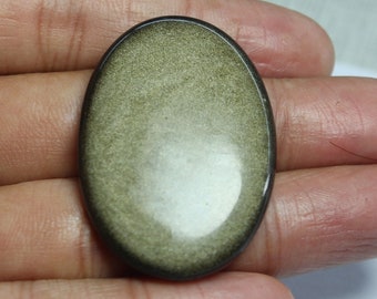 Immaculate Top Grade Quality 100% Natural Golden Sheen Obsidian  Cabochon Loose Gemstone For Making Jewelry. 50 Ct #1212