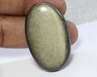 Amazing Quality Golden sheen obsidian Gemstone Natural Golden sheen obsidian Cabochons Handmade Golden sheen With happy feelings. 54Ct #878