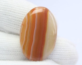 Amazing AAA Quality Orange Banded Agate Gemstone 100% Natural Orange Banded Agate Cabochons Handmade With Good feelings. 26 CT #2858