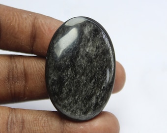 Elegant Top Grade Quality 100% Natural Golden Sheen Obsidian Oval Shape Cabochon Loose Gemstone For Making Jewelry. 64 Ct #2993