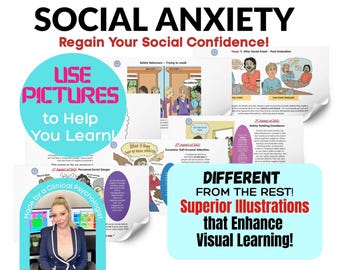Social Anxiety Toolkit, anxiety worksheets, coping skills, therapy worksheet, trauma, anxiety relief, CBT, anxiety journal, DBT, fear social