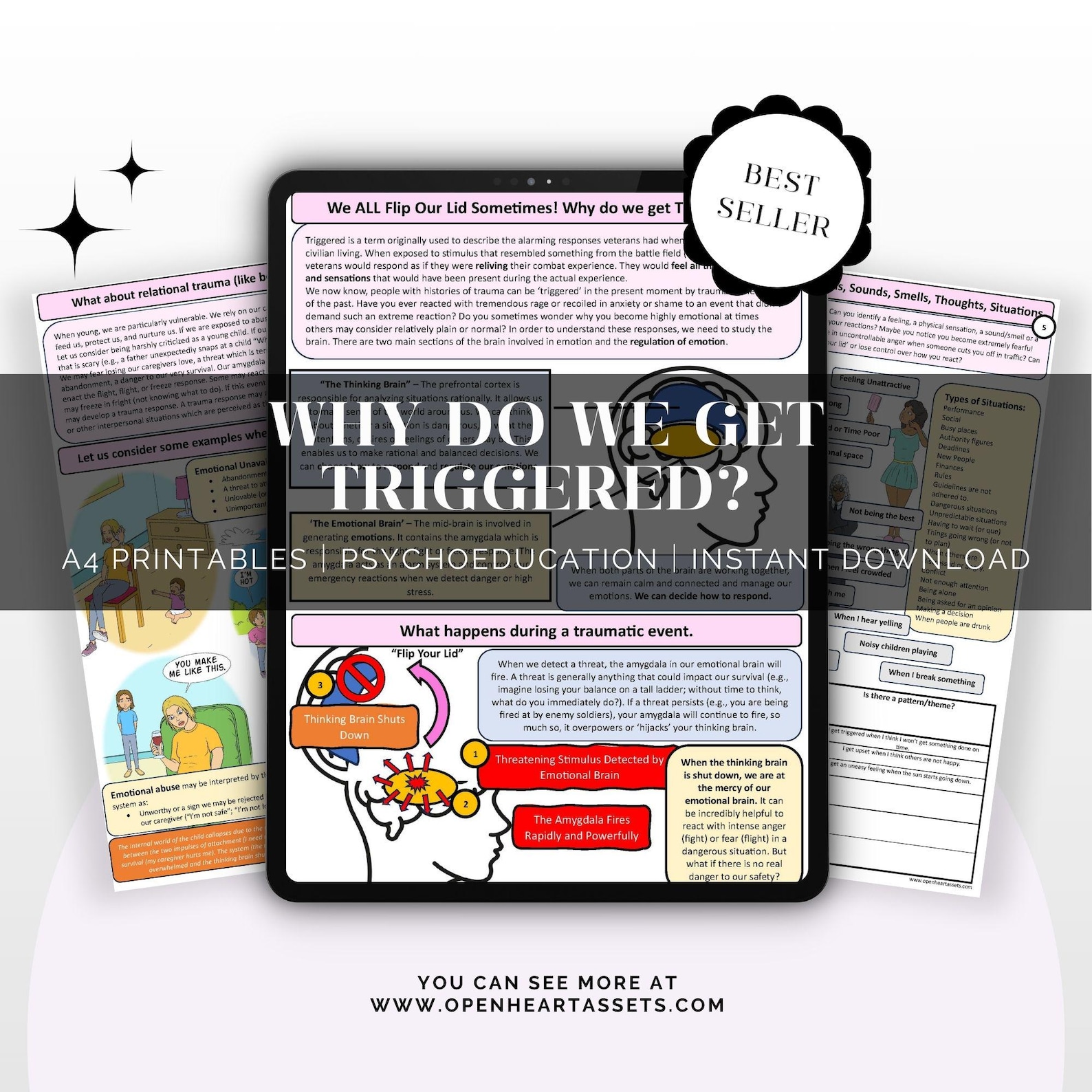Trauma Worksheets Trauma Coping Trauma Bundle, Trauma Informed Therapy ...