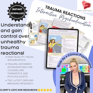 Trauma Coping Trauma Bundle, trauma informed therapy, trauma healing, nervous system regulation, somatic exercises, trauma worksheets cptsd