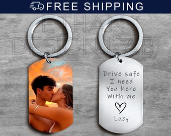 Picture Keychain, Custom Photo Gifts, Keychain For Boyfriend, Keychain For Him, Personalized Gifts For Men, Anniversary Gift For Her