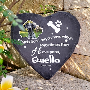 Personalized Heart Pet Memorial Stone: Engraved Dog Cat Grave Marker