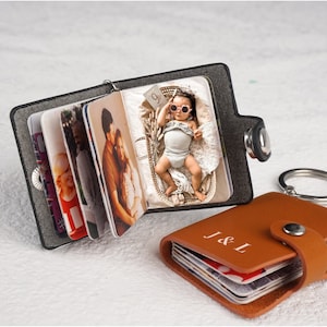 uniqicon Personalized Mini Photo Album Keychain Small Custom Leather M –  k-beautyvelvet