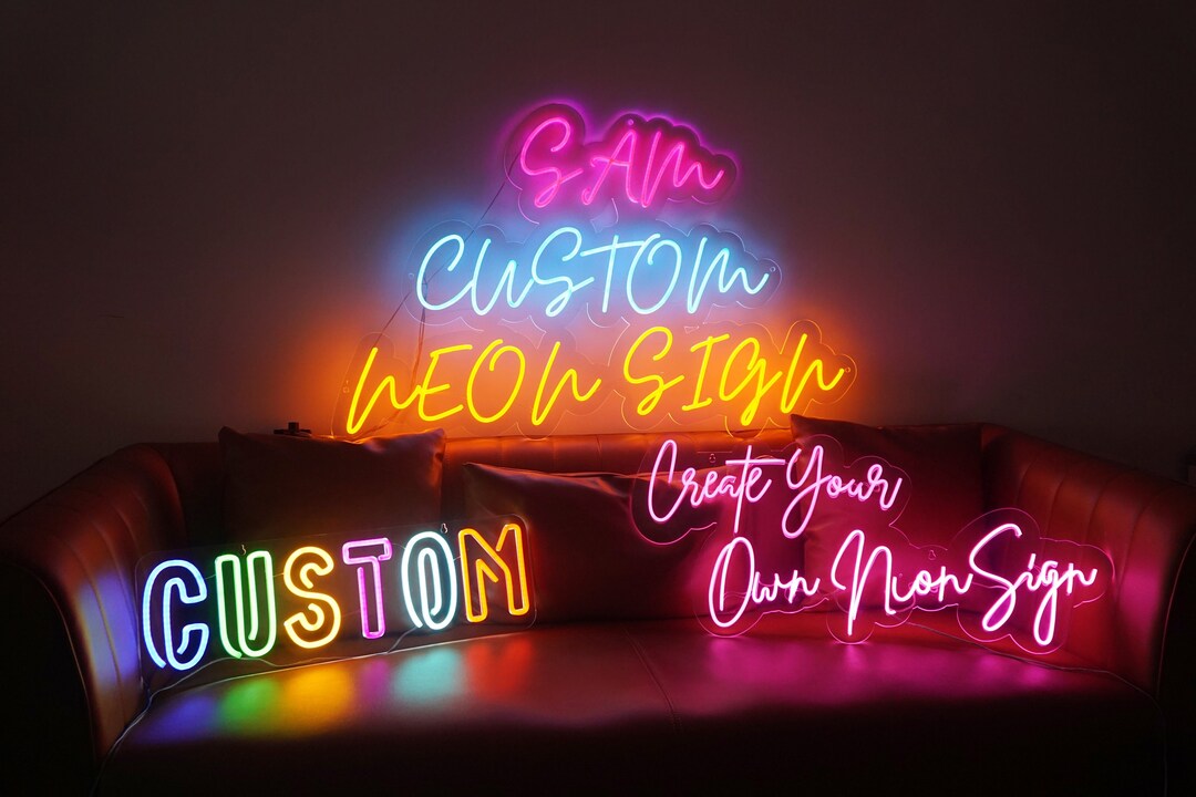 Custom Neon Sign Aesthetic Neon Sign Custom Name Neon Sign Etsy