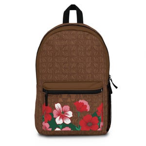 School Travel Every Day Backpack with elegant AI abstract print design. Modern, Adjustable straps, waterproof, light, strong long lasting.