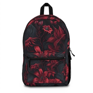 School Travel Vacation every day Backpack with elegant AI abstract print design. Modern, Adjustable straps, waterproof, light, long lasting.