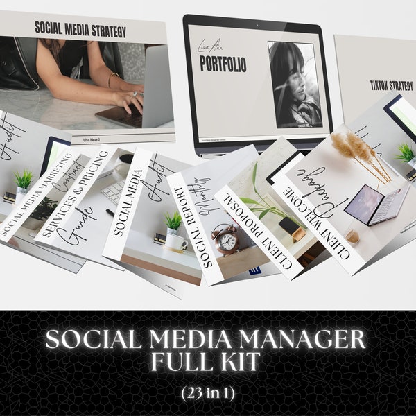 Social Media Manager Starter Kit | Social Media Manager Templates | Social Media Manager Bundle | Social Media Management