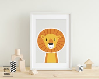 Simba the Lion | Safari nursery print | Safari nursery decor | Kids wall art | Safari animal print | Childrens wall art