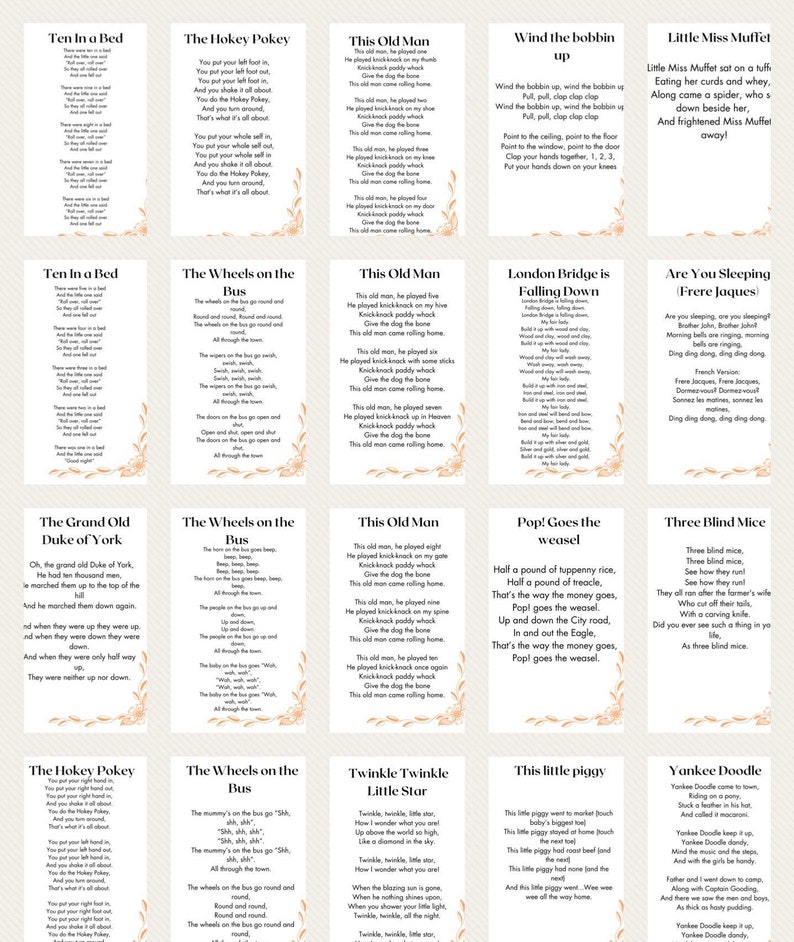Childrens Nursery Rhymes Songs Lullaby Group Time - Etsy