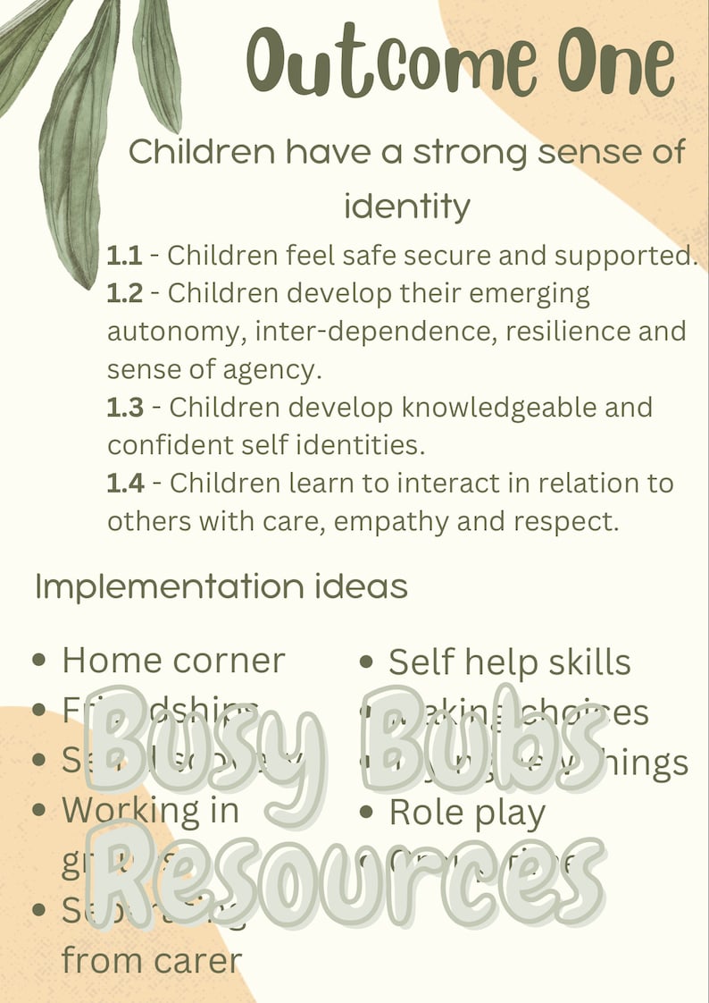 Early Years Learning Framework Early Childhood Etsy Australia
