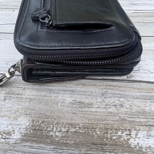 VTG Brighton - Bolso bandolera, cartera, tarjetero pequeño, piel de cocodrilo negra, viaje imagen 6