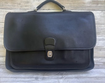 Vintage Black Coach Metropolitan Briefcase Work Bag - Etsy